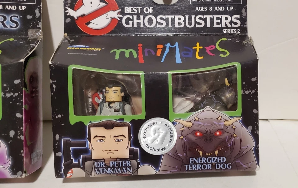 Cazafantasmas Minimates Egon Spengler Biblioteca Fantasma/Peter V. Terror Perro 2 Juegos Foto 3 de 4