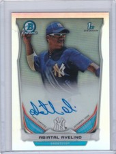 2014 Bowman Chrome Refractor Abiatal Avelino /500 Auto Free Shipping!