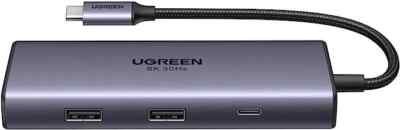 UGREEN 6in1 8K@30Hz Hub | 1x USB-C Input | 1x USB-C Output | 2x HDMI | 2x USB-A