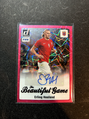 2023-24 Donruss Soccer Erling Haaland The Beautiful Game Pink 