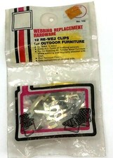 Replacement webbing hardware screws/ 12 re-web clips for outdoor furniture