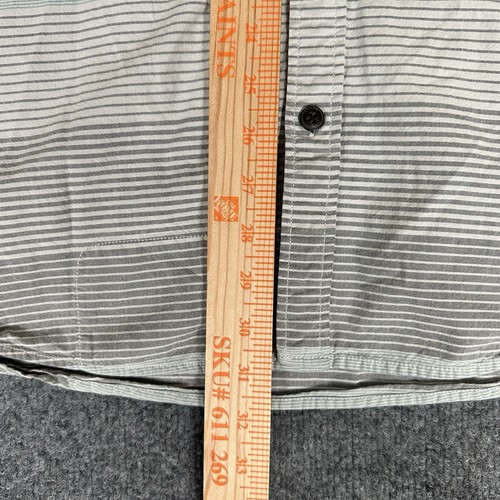 Howler Brothers San Gabriel Shirt Mens XL Grey Striped Short Sleeve Button Up - Picture 6 of 7