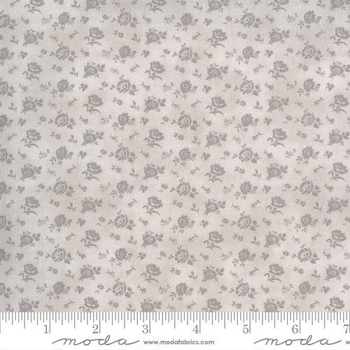 Moda SANCTUARY 44254 25 Gray Small Floral Tonal Roses 3 SISTERS Quilt Fabric - Picture 4 of 10