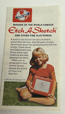 Vintage 70s ETCH A SKETCH Ohio Art Toy Ad Folder Brochure
