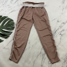 Gymshark Womens Recess Jogger Pants Size M Pink White Fold Over Waist
