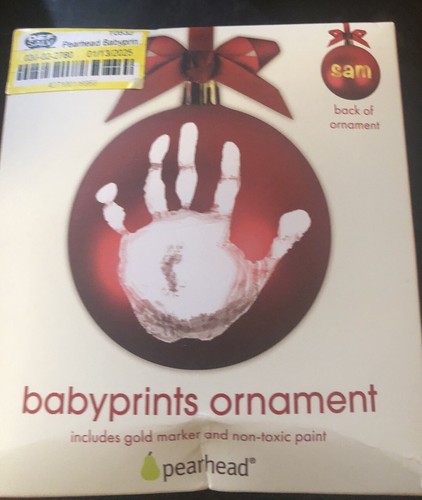 Pearhead Babyprints Round Ball Ornament New - Picture 4 of 14