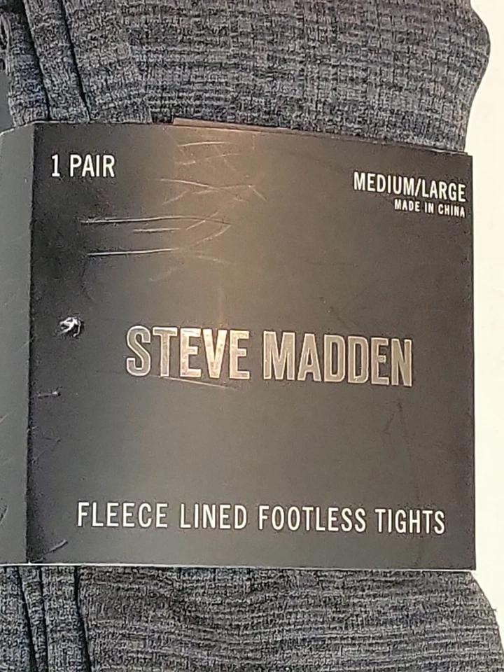 Medias sin pies forradas de lana Steve Madden medianas/grandes grises/negras envío gratuito  Foto 2 de 4