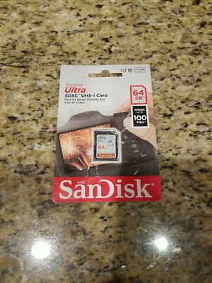 SanDisk Ultra 64 GB SDXC UHS-I Memory Card, Speed Up to 120MB/s, SDSDU, Class 10