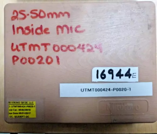MITUTOYO TUBULAR INSIDE MICROMETER-UTMT000424-P0020-1; 25-50mm IDMIC(16944-E/36)