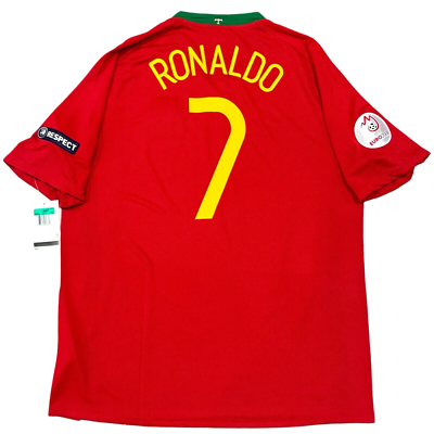2008/09 Portugal Home Jersey #7 Ronaldo XL Nike Soccer Euro