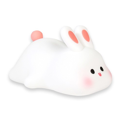 Rechargeable Silicone Lamp Cute Rabbit Lamp LED Sleep Night Light Gift Kids - Picture 17 of 17