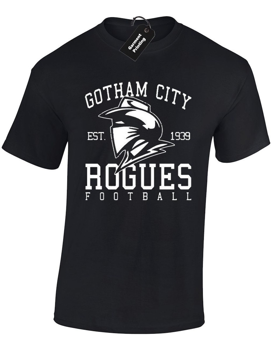 GOTHAM CITY ROGUES MENS T SHIRT AMERICAN FOOTBALL COMIC UK