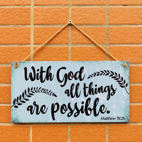 CARISPIBET With God All Things are Possible Home Decorative signs - Picture 5 of 6