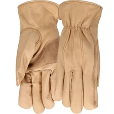 Expert Gardener Beige Water-Resistant Leather Glove Large, 1 Pair