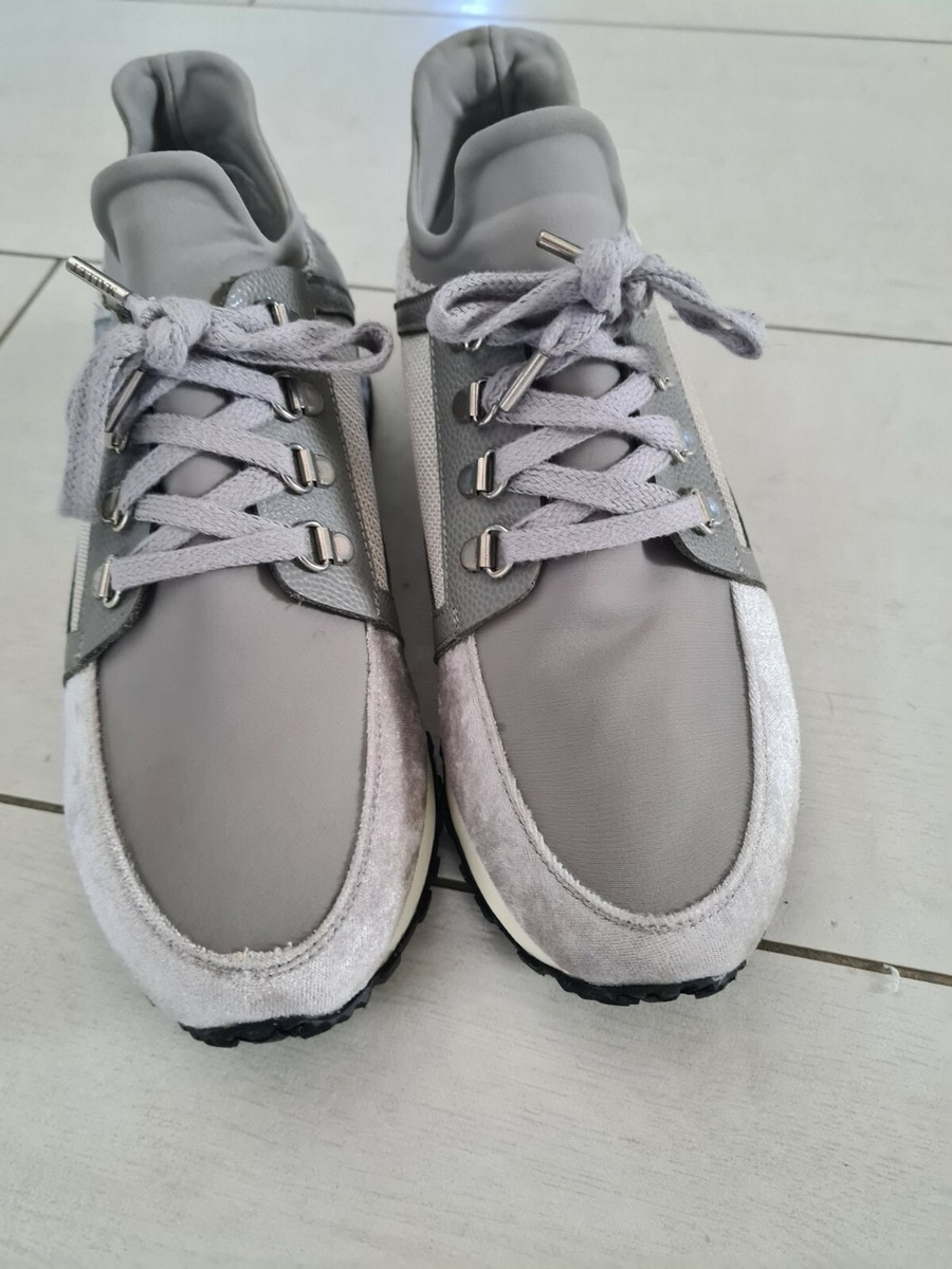 Ladies grey velvet Size Mallet Trainers UK