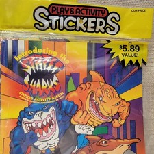 RARE Street Sharks Play & Activity Sticker Diamond Album&Sticker Packs 2306103aG