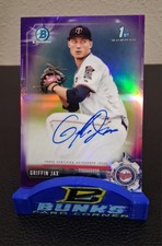 GRIFFIN JAX 2017 1st Bowman Chrome Purple Refractor AUTO Card /250 TWINS/RAYS 🔥