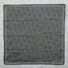FENDI Jacquard Monogram Cotton Mini Scarf Pocket Square 17" X 17.5" Q507