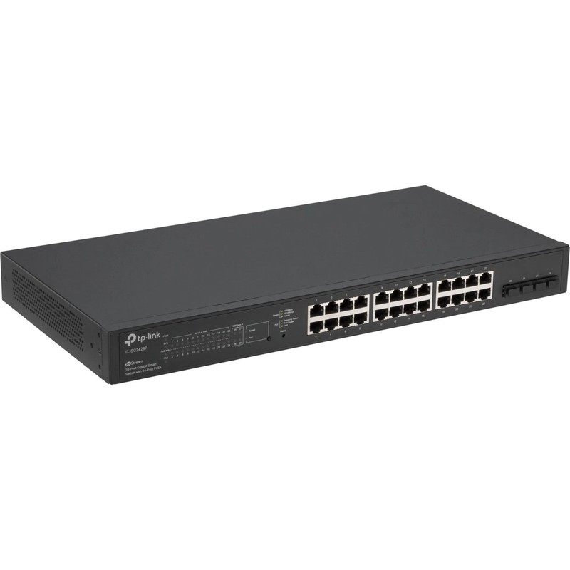 TL-SG2428P TP-Link JetStream 28-Port Gigabit Smart Switch with 24-Port PoE+