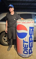 Vintage Diet Pepsi 4ft Tall Large Inflatable Hanging Can Store Promo Display