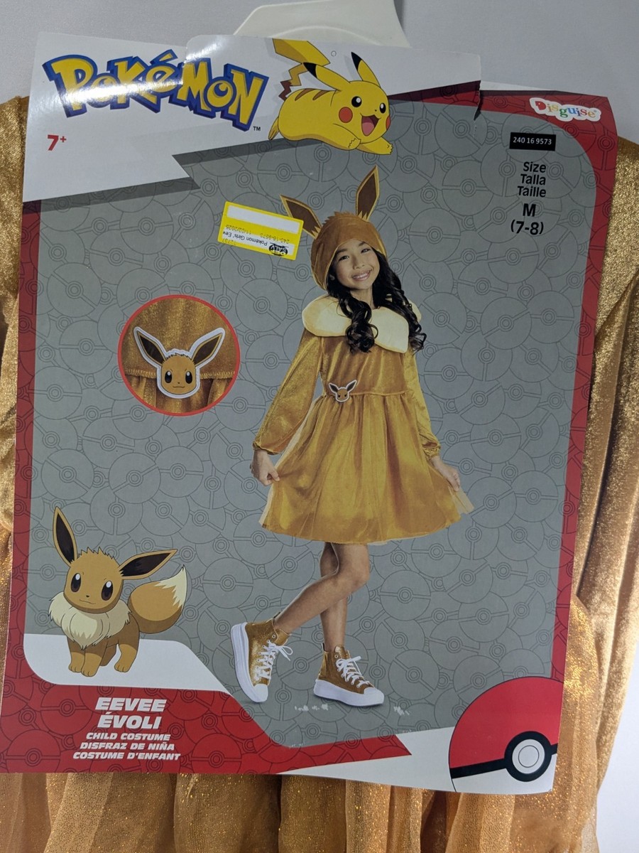 Girls Pokémon Eevee Evoli Dress Deluxe Halloween Costume Size M 7