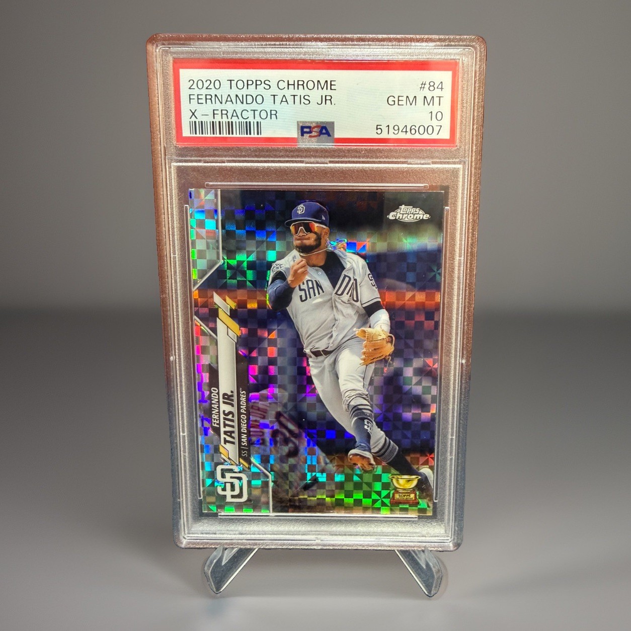 Topps 2020 Topps Chrome Fernando Tatis Jr Padres #84 X-Fractor PSA 10