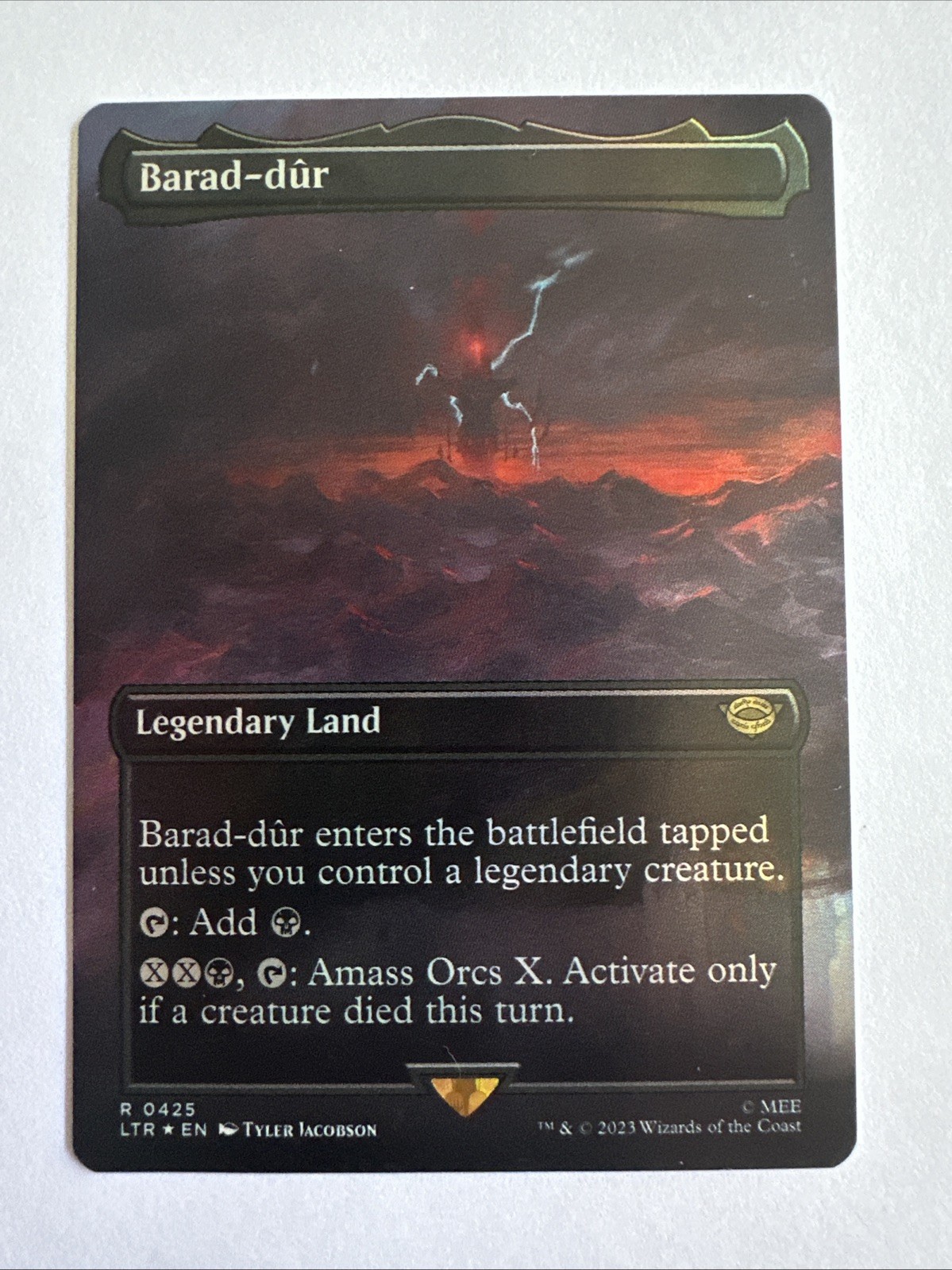 MTG - Barad-dur - The Lord of the Rings - #0425 Borderless Foil NM