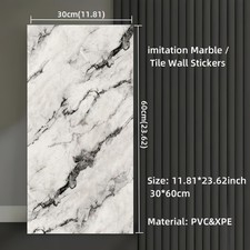 20pcs Marble Tile Stickers Self Adhesive Wall Tiles Waterproof Peel and Stick