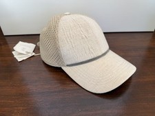 Authentic Brunello Cucinelli Women s Monili Embellished Linen Baseball Cap