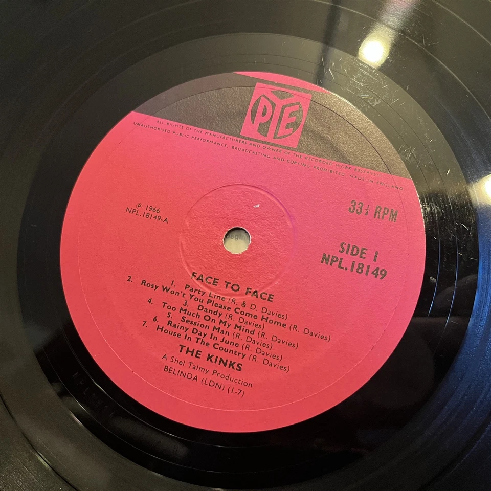 [ROCK/POP]~VG+/VG LP~The KINKS~Face To Face~[1966~PYE~Issue]~UK Import~MONO~ - Image 4 of 4