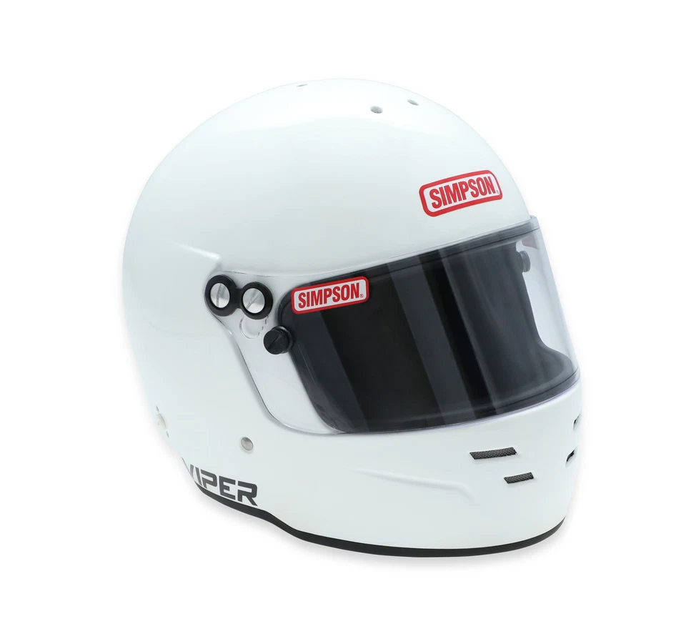 Casco de carreras Simpson Racing 7100031 Snell SA2020 Viper - adulto grande - blanco Foto 2 de 4