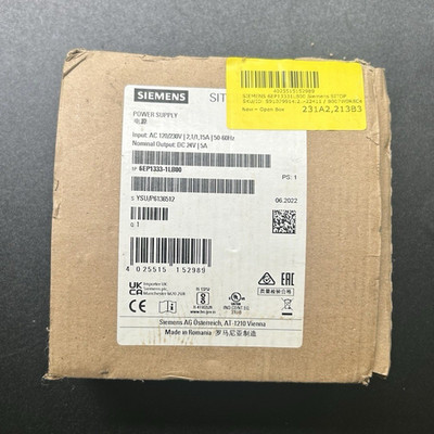 Siemens SITOP PSU100L 24V 5A 120W DIN Rail Power Supply 6EP1333-1LB00