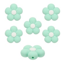 Knitting Needle Point Protectors, 6Pcs Needle Tip Stoppers Flower, Blue
