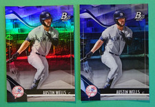 2021 Topps Bowman Platinum AUSTIN WELLS #TOP-75 base card x2, Yankees Baseball!