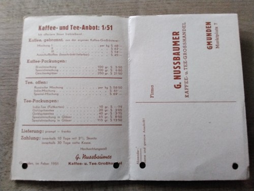 Firmen-Doppelkarte 1951 von Gmunden nach Kremsmünster - Bild 2 von 2