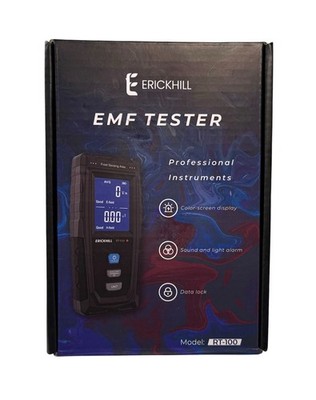 ERICKHILL RT100 EMF Meter Digital LCD Rechargeable Radiation Detector Tester