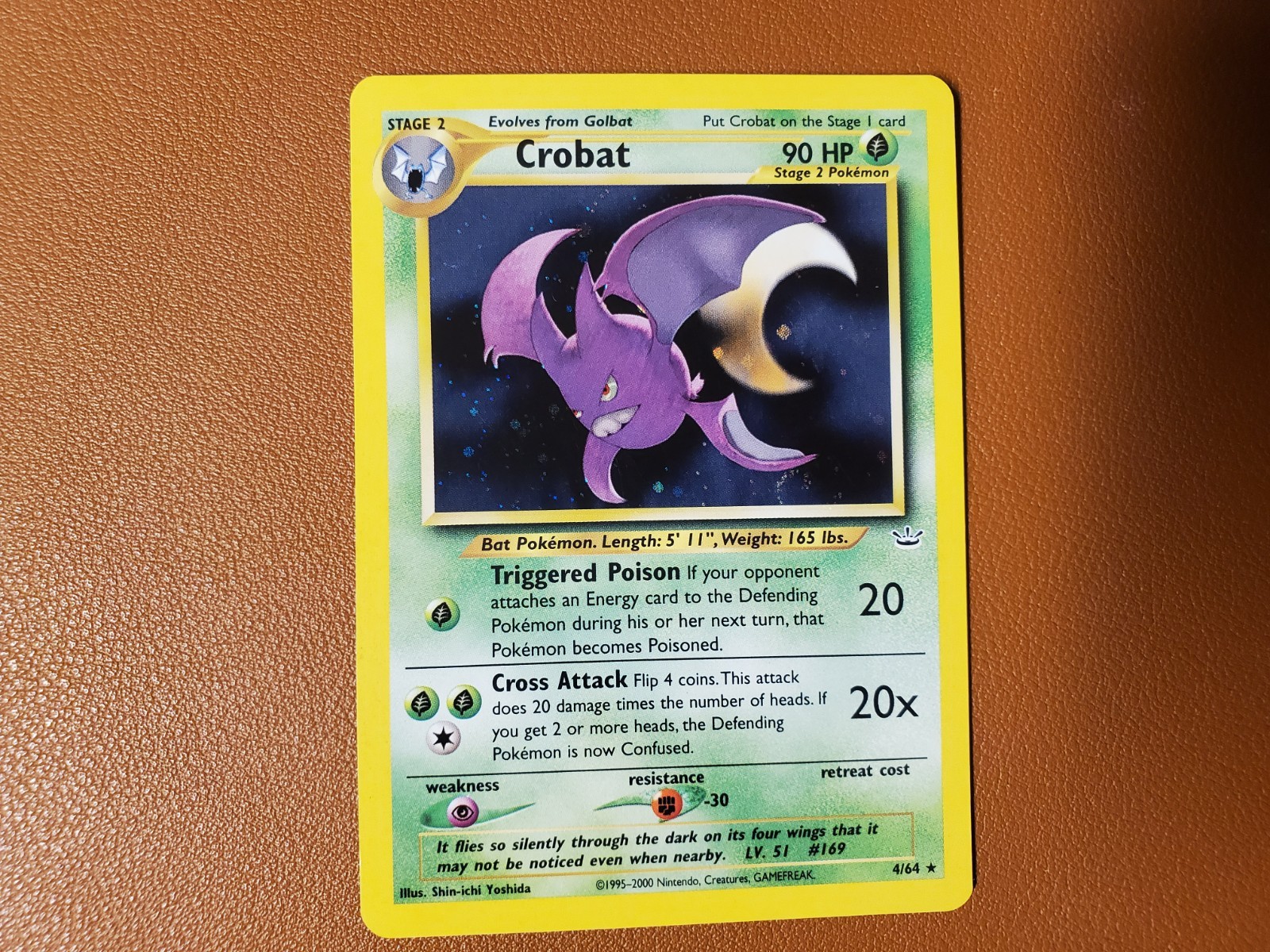 Crobat 4/64 Neo Revelation Holo Rare WoTC Pokémon Trading Card Game 2000 NM