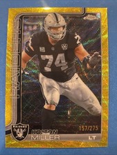 Topps 2023 Chrome Yellow Refractor /275 Kolton Miller #183 Raiders