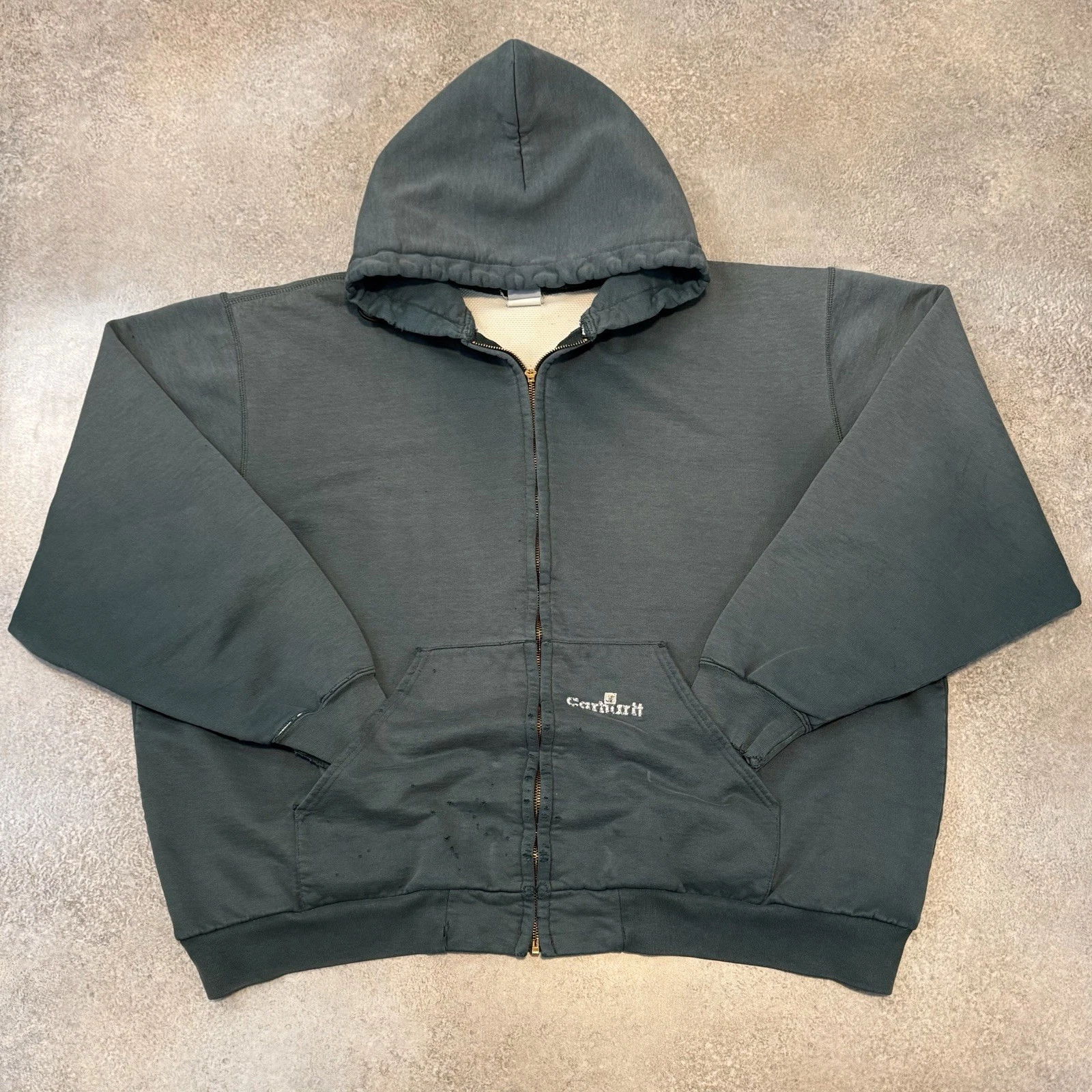 Vintage 90s Carhartt Distressed Zip Thermal Lined Hoodie Sweatshirt 2XL K129 HTG
Opens in a new wind