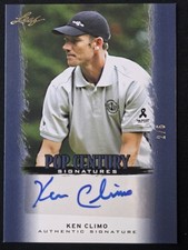 Ken Climo 2012 Leaf 2/5 Pop Century Blue Signature Trading Card Disc Golf
