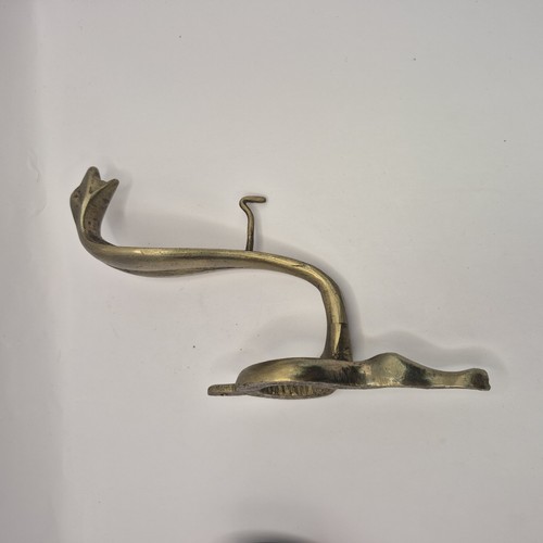 Vintage brass cobra snake wall key hook Egypt - Picture 2 of 6
