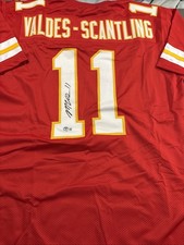 Marquez Valdes-Scantling Autographed XL Custom Chiefs Jersey-Beckett Witnessed