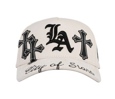 CASH ONLY HATS WHITE LOS ANGELES SNAPBACK HAT COCROSSES WHT