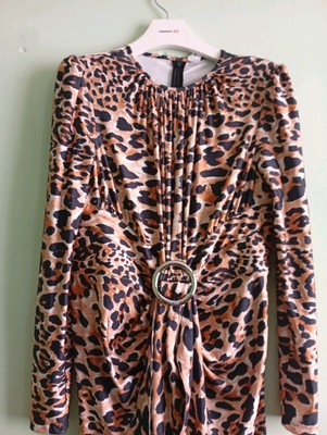Rabanne X H&M Brand New Leopard Print Dress EUR Size L