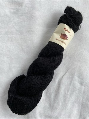 Lotus Yarns Mimi - 1 hank - 21 Black - 50g - Mink (Angora/Wool/Rayon)
