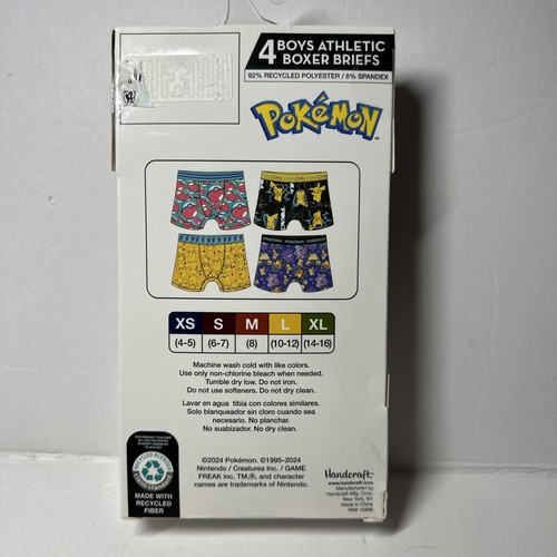 Pokémon 4 Athletic Boxer Briefs Size S (6-7) New Small - Picture 13 of 19