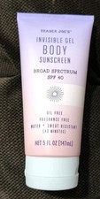 Trader Joe s Invisible Gel Body Sunscreen SPF 40 Oil-Free 5oz New