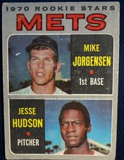 1970 TOPPS #348 MIKE JORGENSEN, JESSE HUDSON (NEW YORK METS) ROOKIE CARD. rookie card picture