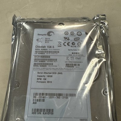 Seagate Cheetah 15K.5 ST3146855SS 146GB SCSI SAS drive 3.5'', 15K- NEW WITH CADDY