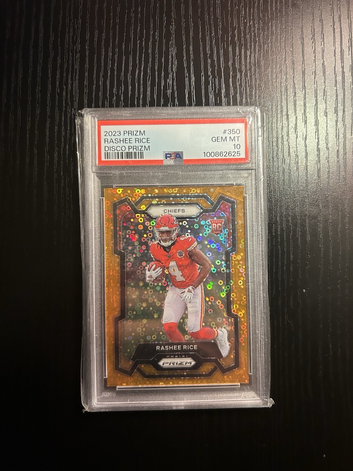 2023 Panini Prizm Rashee Rice Disco Prizm Rookie #350 PSA 10 Chiefs